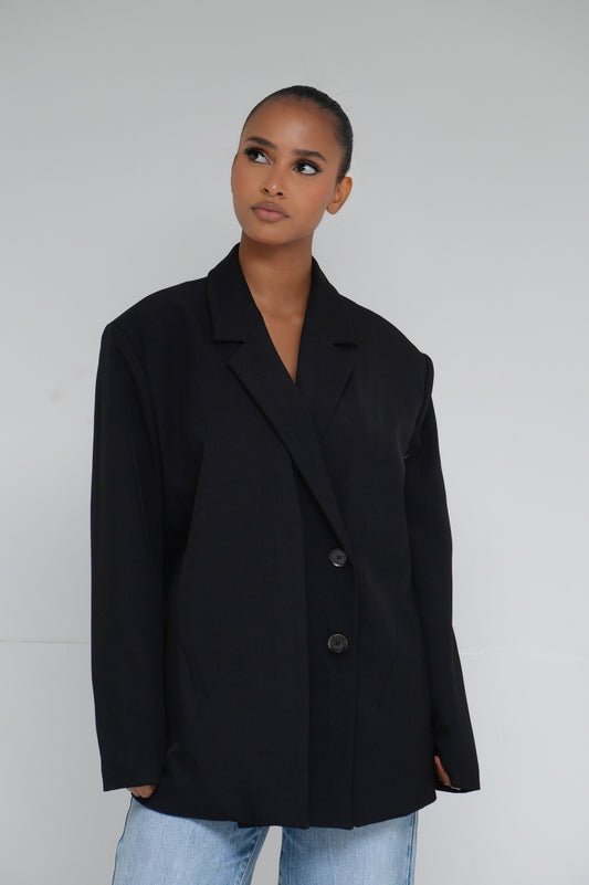 Blazer à bouton masculin  [Noir]748