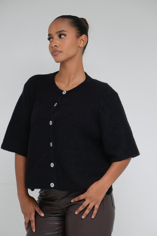 Gilet maille [ Noir]