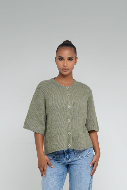 Gilet maille [ Vert]