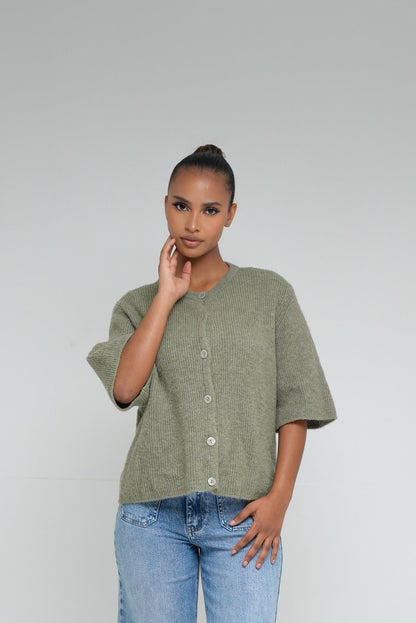 Gilet maille [ Vert]