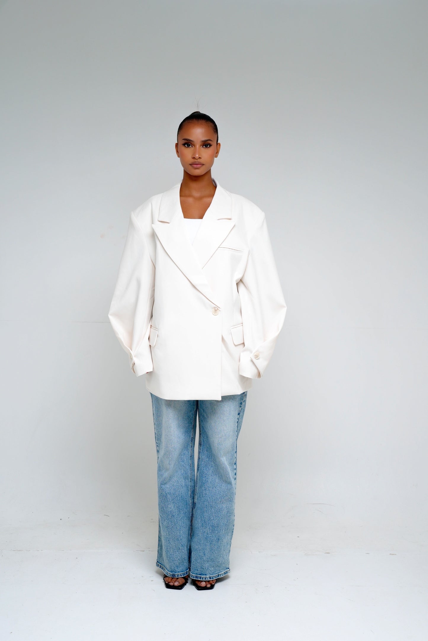 Blazer asymétrique [ Blanc]233