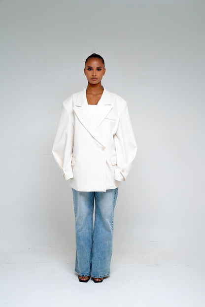 Blazer asymétrique [ Blanc]233