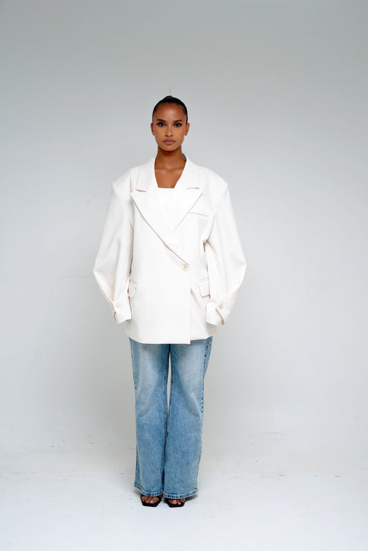 Blazer asymétrique [ Blanc]233