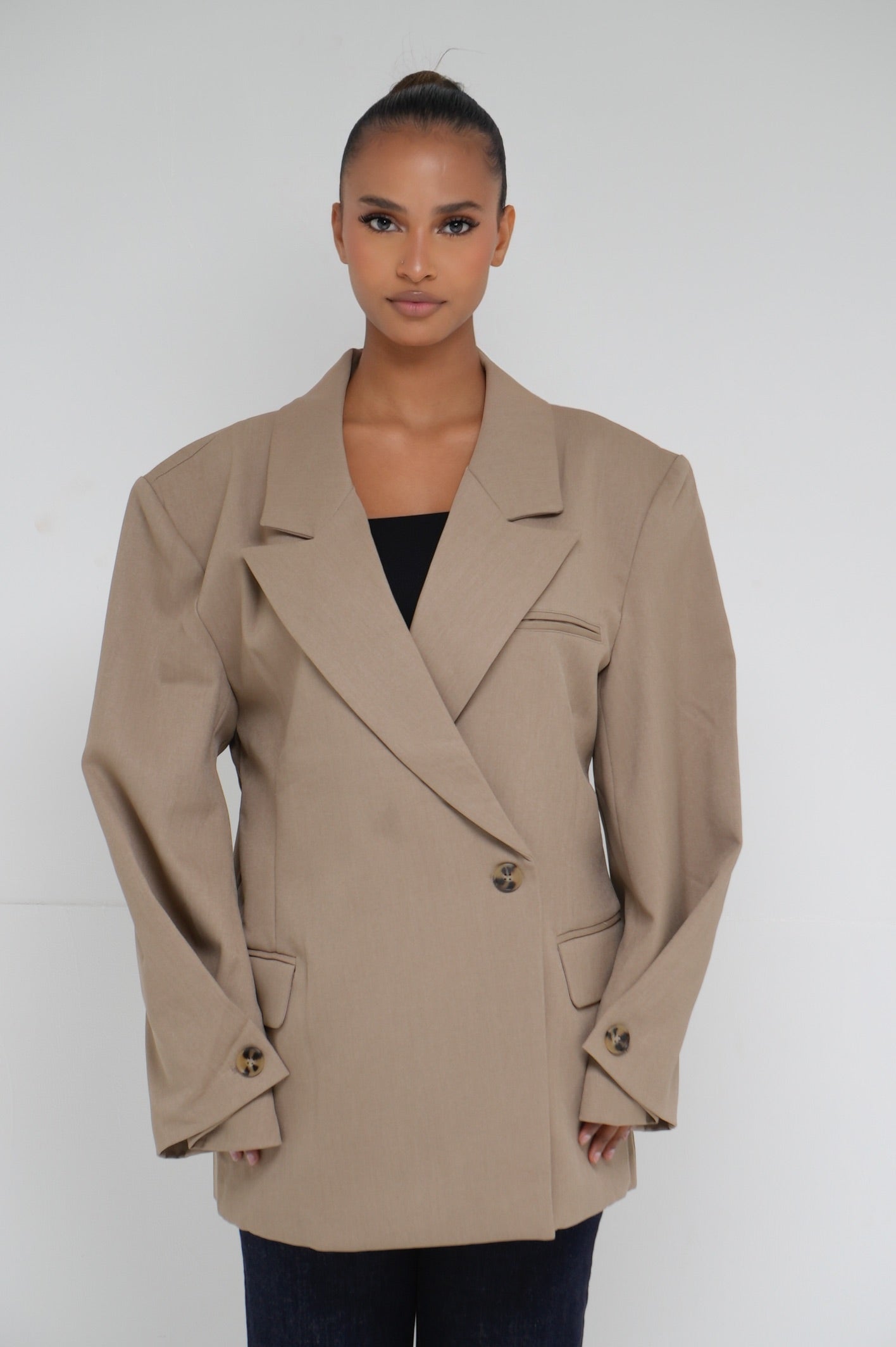 Blazer asymétrique [ Taupe]233