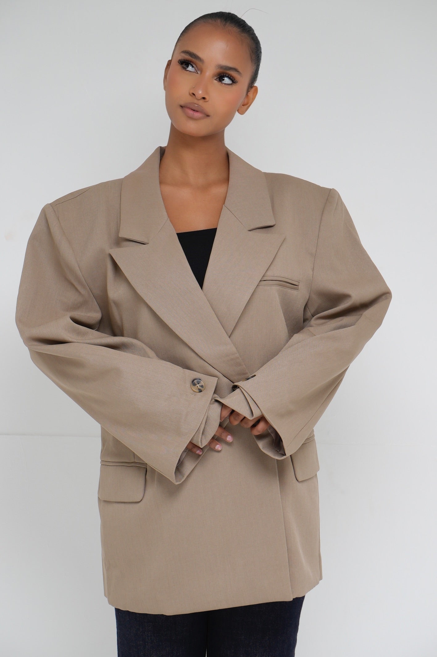 Blazer asymétrique [ Taupe]233