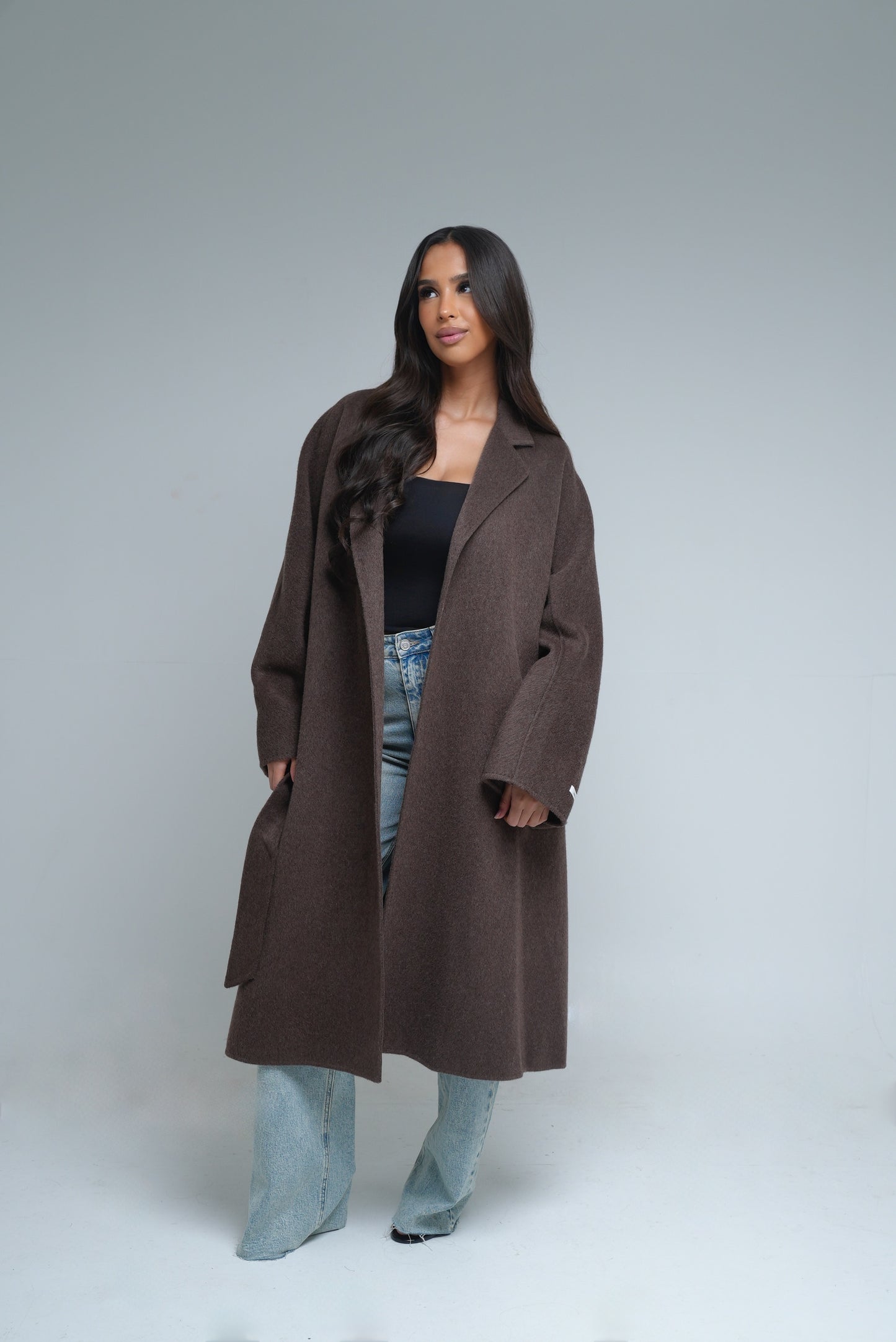 Manteau en laine fait main [ Marron]