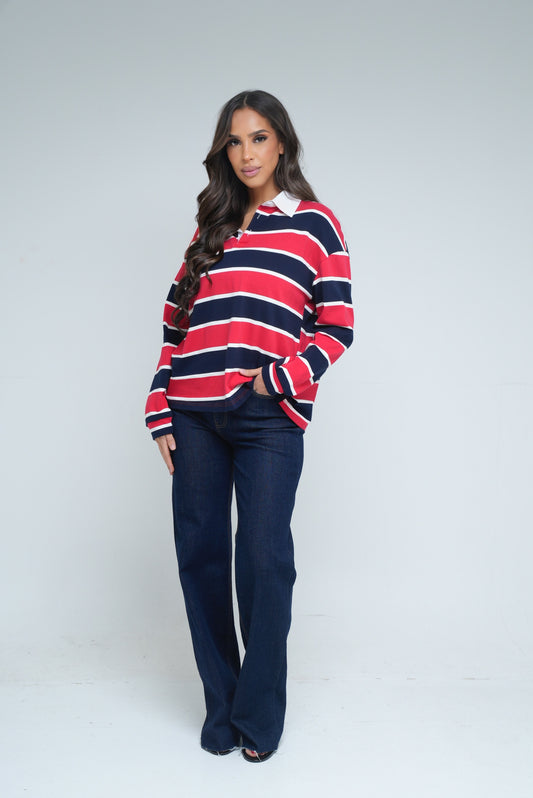 Polo à col [ Rouge]