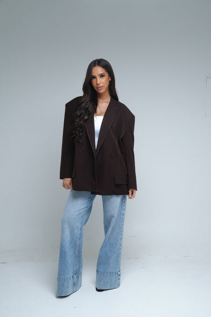 Blazer surpiques [Marron