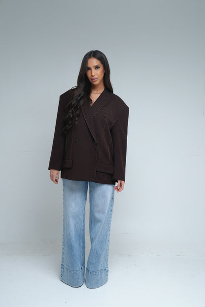 Blazer surpiques [Marron