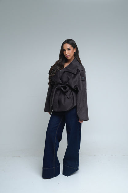 Manteau 50% laine [ Marron]