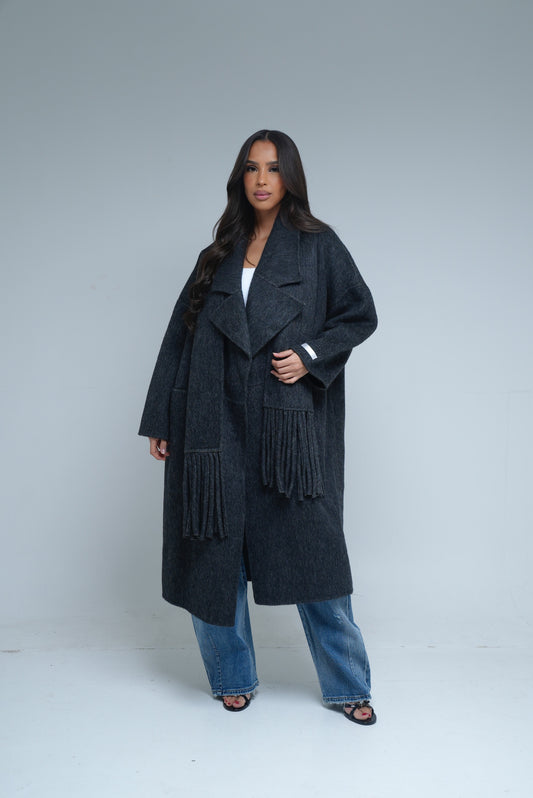 Manteau 100% laine [ Gris]