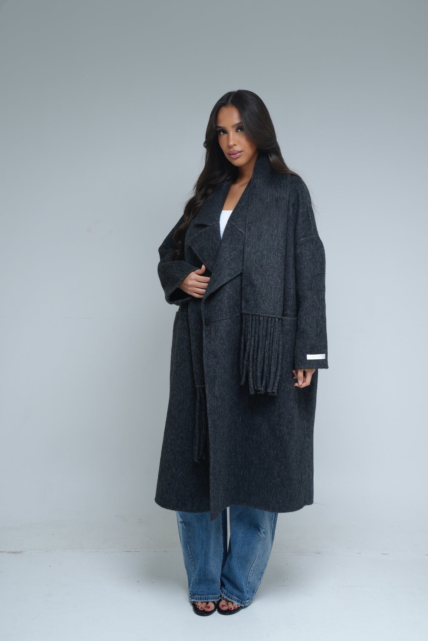 Manteau 100% laine [ Gris]