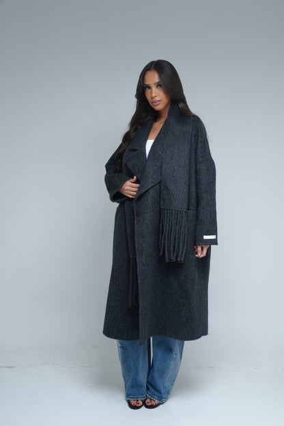 Manteau 100% laine [ Gris]