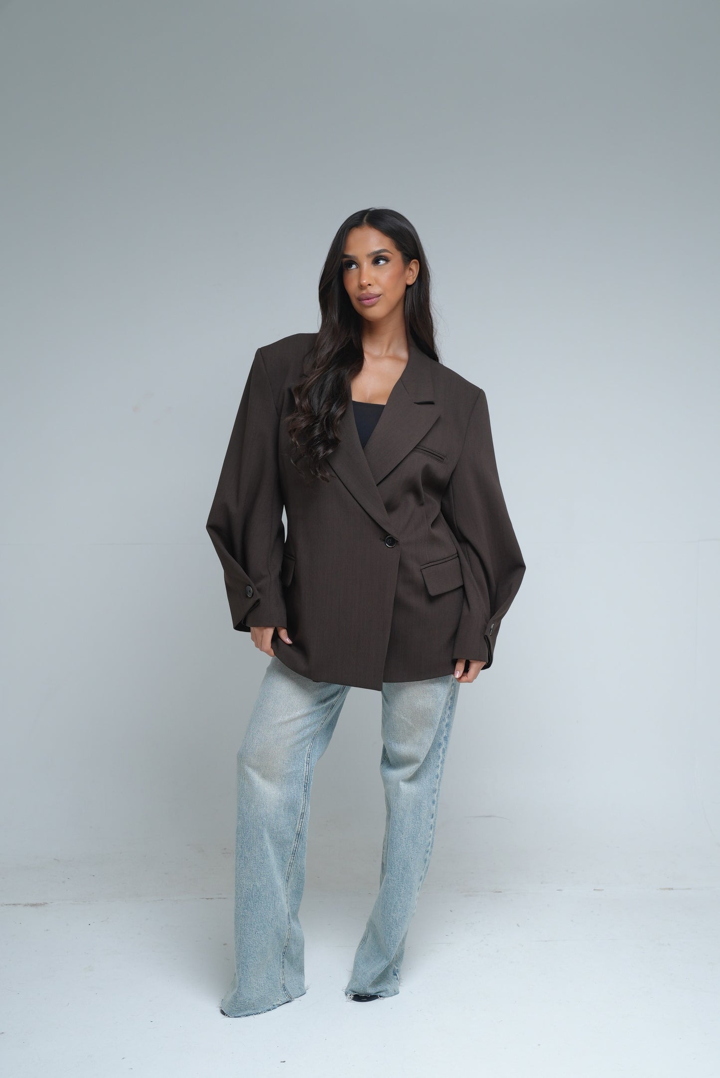 Blazer asymétrique [ Marron]233