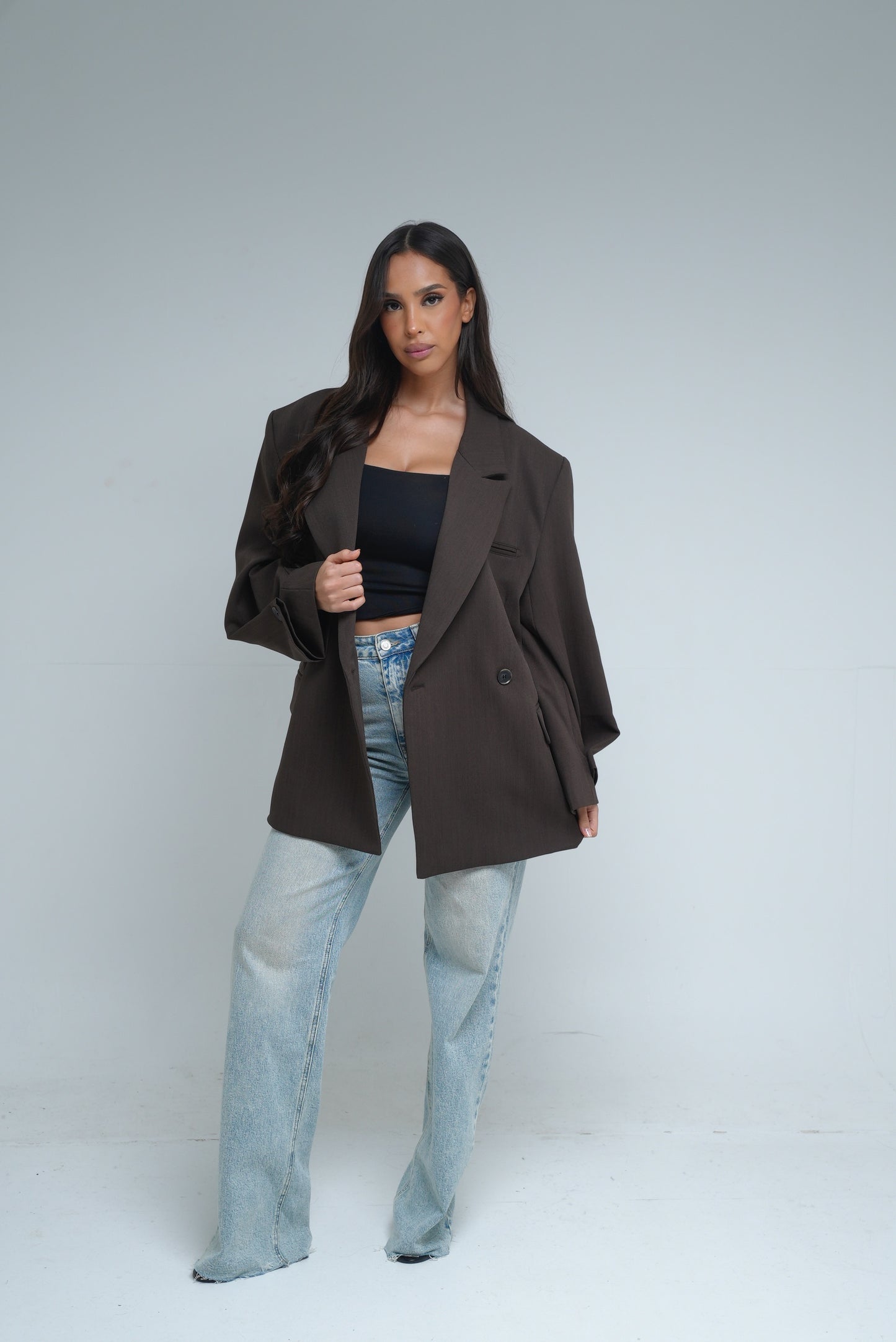 Blazer asymétrique [ Marron]233