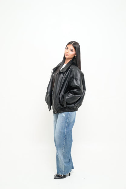 Veste similicuir inspiration [ Noir]